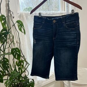 Democracy Navy Denim Bermuda Shorts